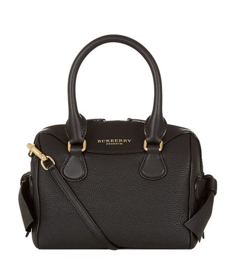 burberry small alchester tote bag in black|Bags .